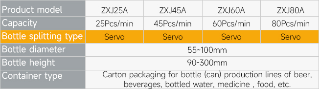 Wrapping – Type Case Packer - Technical Parameters 1
